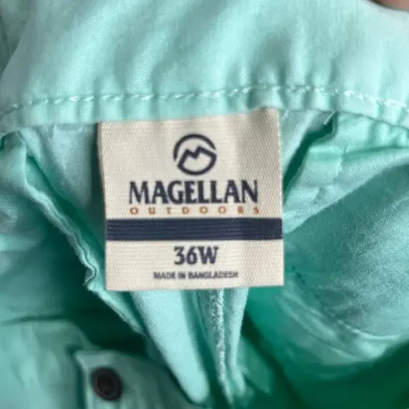 Magellan Outdoor Green Chino Shorts 36W - Picture 4 of 5